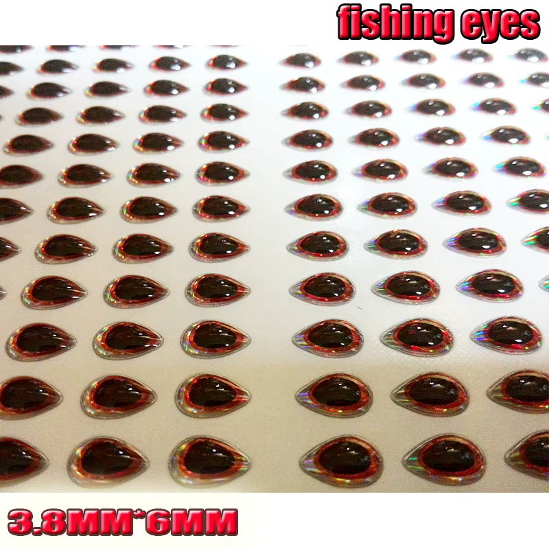 Ojos 3D triangulares para señuelos de pesca deportiva