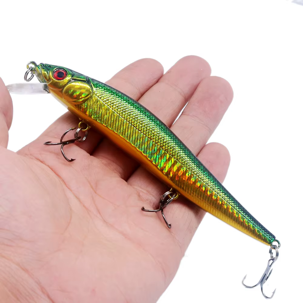 Crankbait duro 140 mm láser – Señuelo con anzuelos dobles para pesca - imagen 5