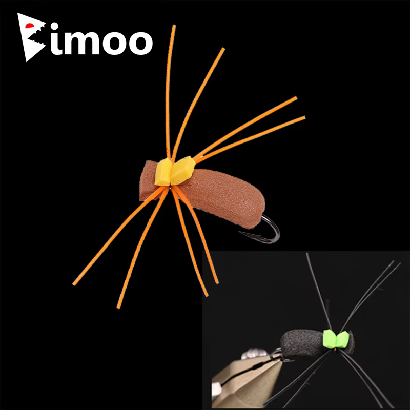 Bimoo Señuelo para carpa - escarabajo de espuma negro-naranja