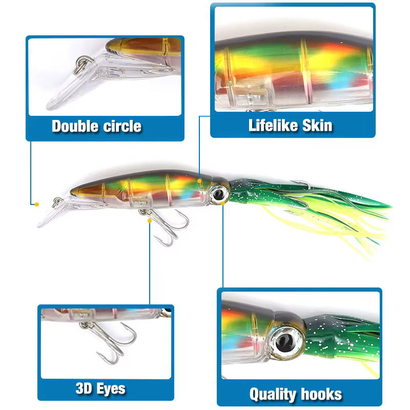FLYSAND Señuelo Calamar - Jig para pesca en mar - imagen 2