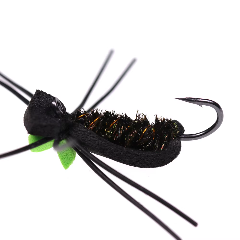 Bimoo Señuelo para carpa - escarabajo de espuma negro-naranja - imagen 2