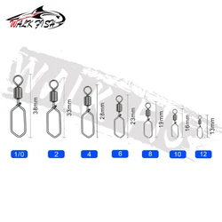 Mosquetón giratorio Walk Fish – Acero inoxidable para señuelos