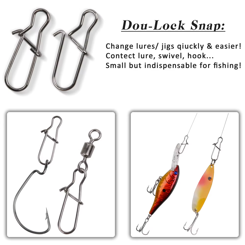 Clips de presión para aparejos de pesca