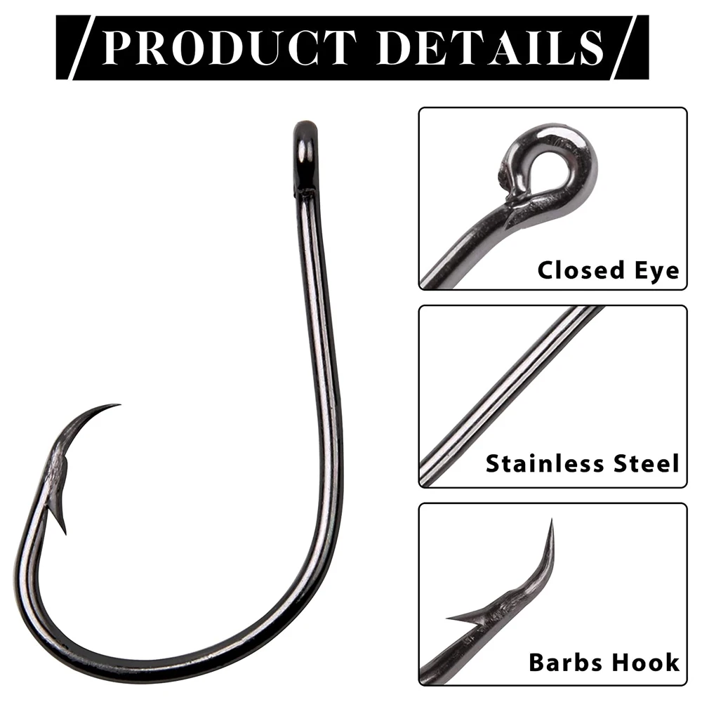 Anzuelos Circle Hook 9/0 – Acero alto carbono para bagre - imagen 4