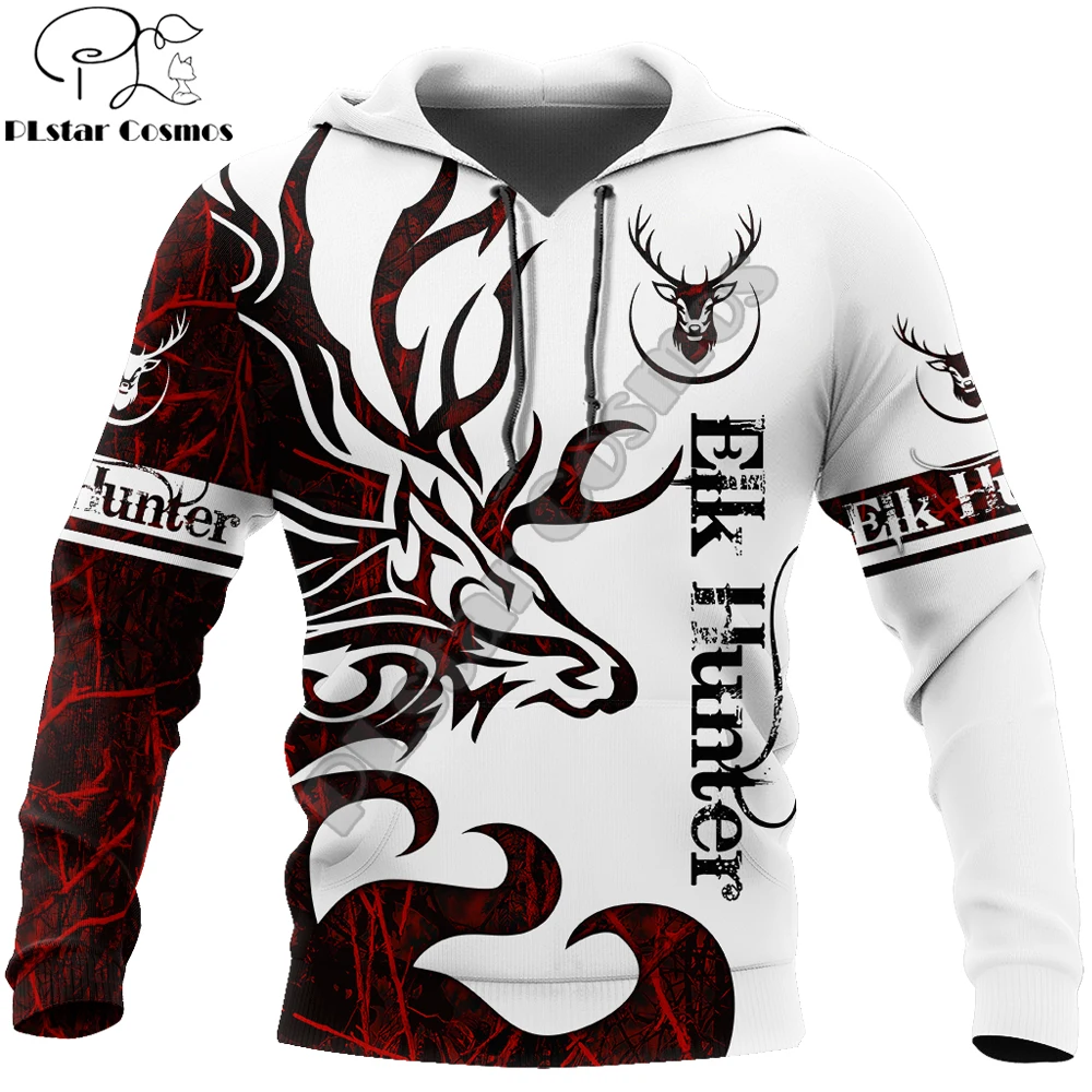 Sudadera ElK Hunting con capucha y cremallera – Estampado 3D unisex - imagen 3