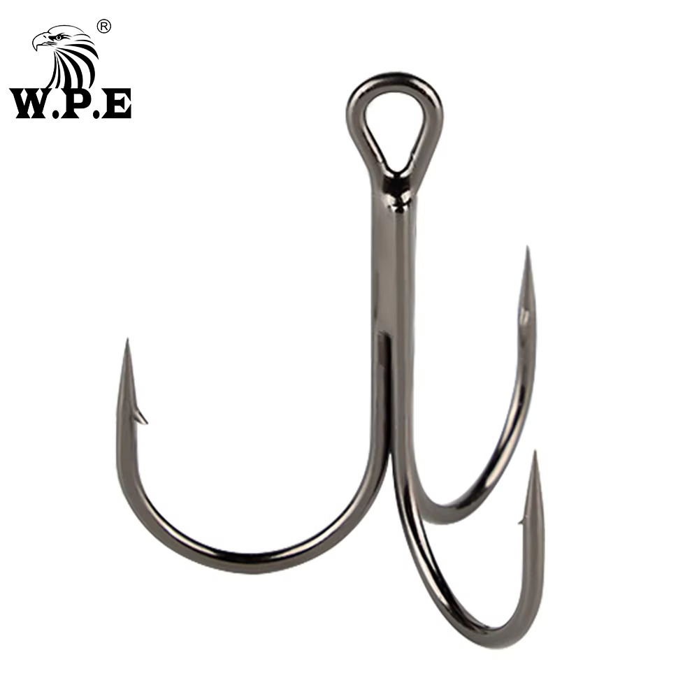 W.P.E Gancho Triple 2/0 – Acero carbono para lubina