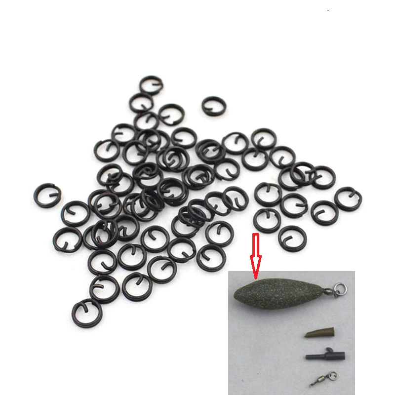 JIGEECARP anillos divididos de cobre para carpa – cambio rápido