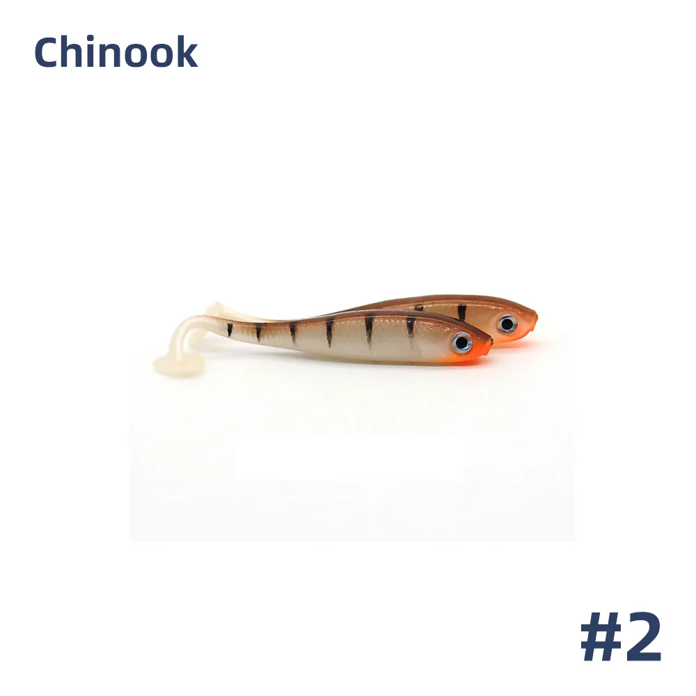 Chinook SoftBait señuelo de silicona shad cola paleta Texas Wacky