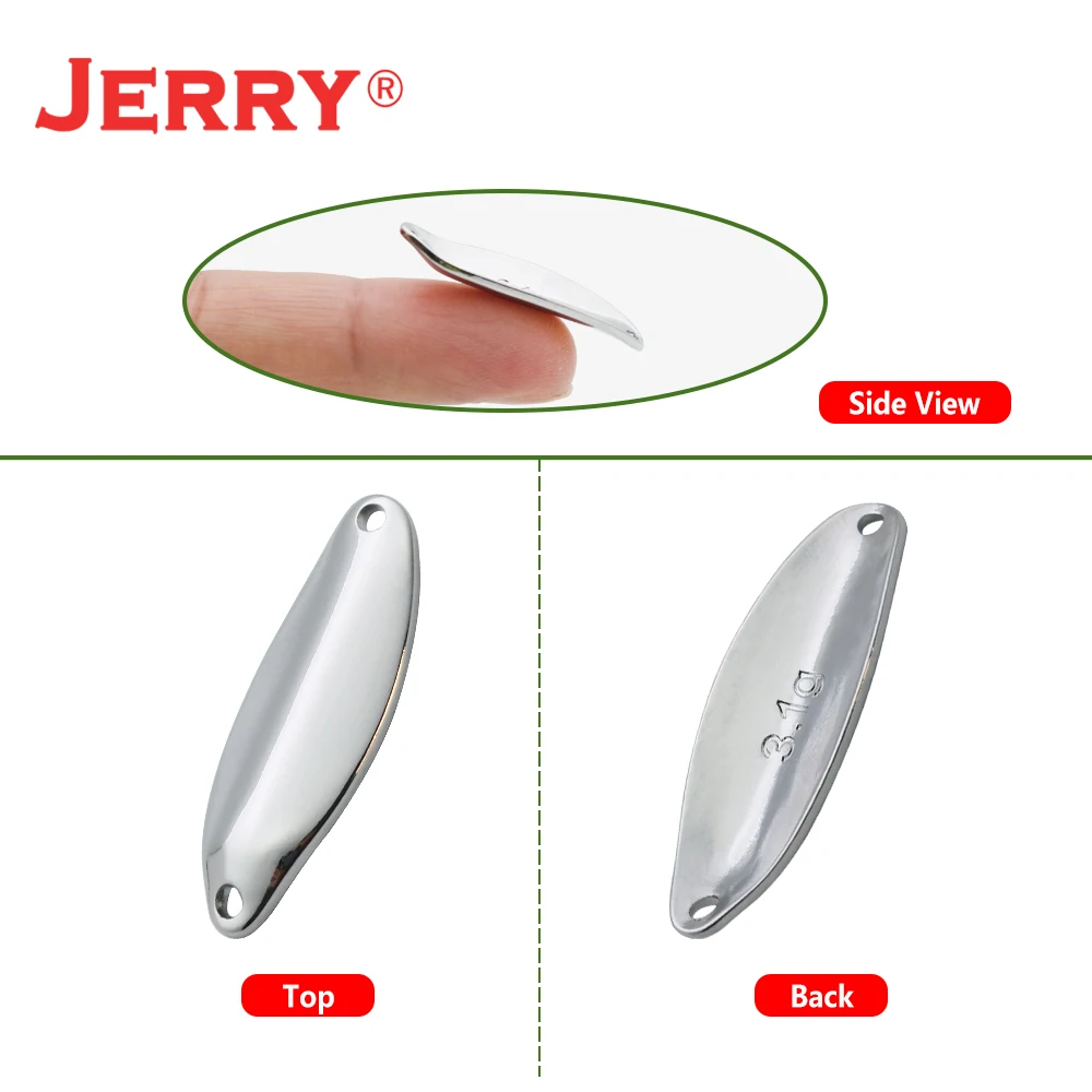 Cucharas de pesca Jerry Mang sin pintar – Cuerpo blanco blinkers - imagen 5