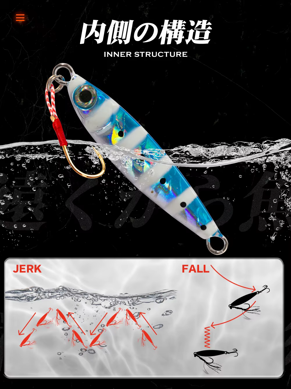 Señuelo Jigging Spoon Hunthouse en uso