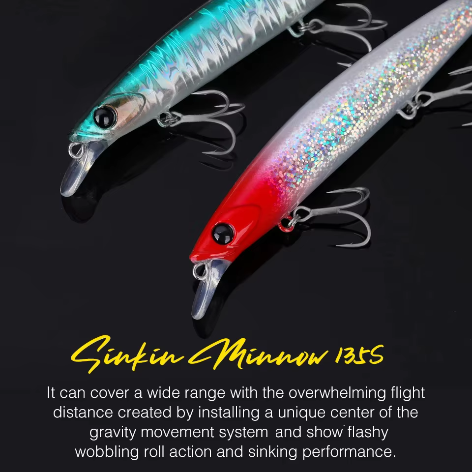 TSURINOYA 135S Señuelo Hundido Lubina - Spinning Salina - imagen 4