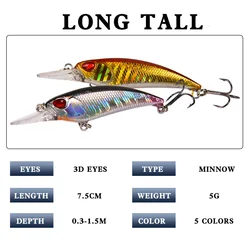 Señuelo Minnow Topwater 5g para Lubina – Artificial