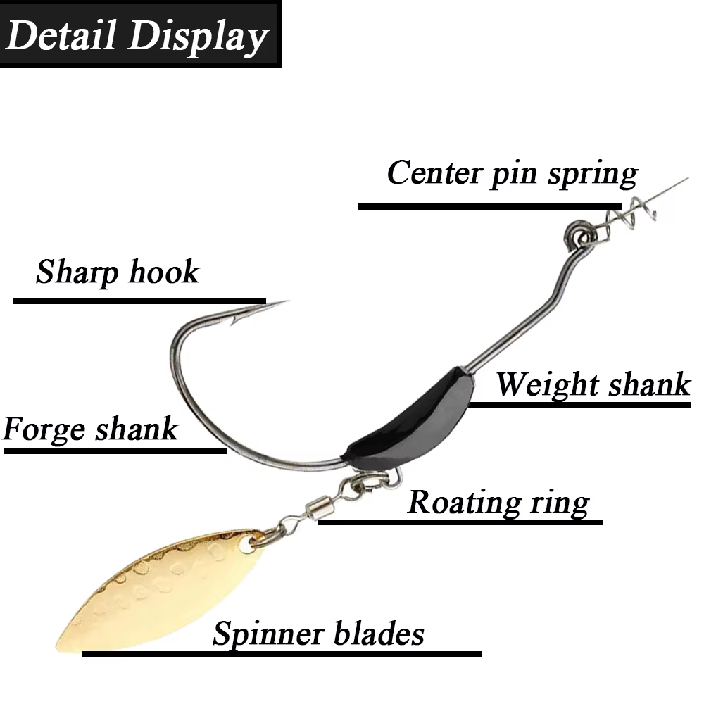 Anzuelo Swimbait hoja willow weighted 2-9g - imagen 3