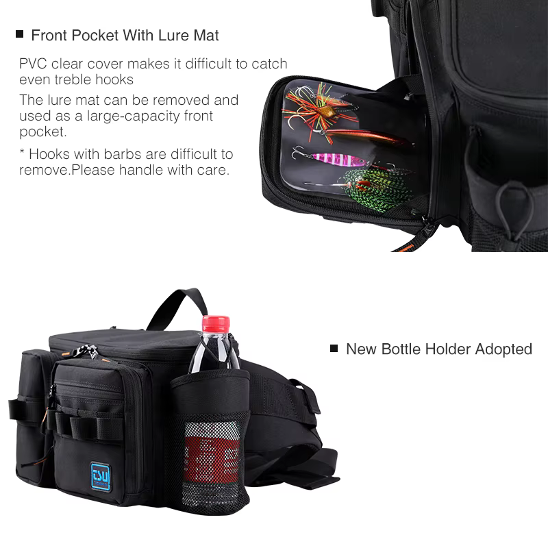 TSURINOYA RX1911 Bolsa de Pesca Impermeable de Cintura Roja - imagen 3