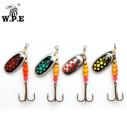 Señuelo giratorio W.P.E cuchara con anzuelo triple para lubina