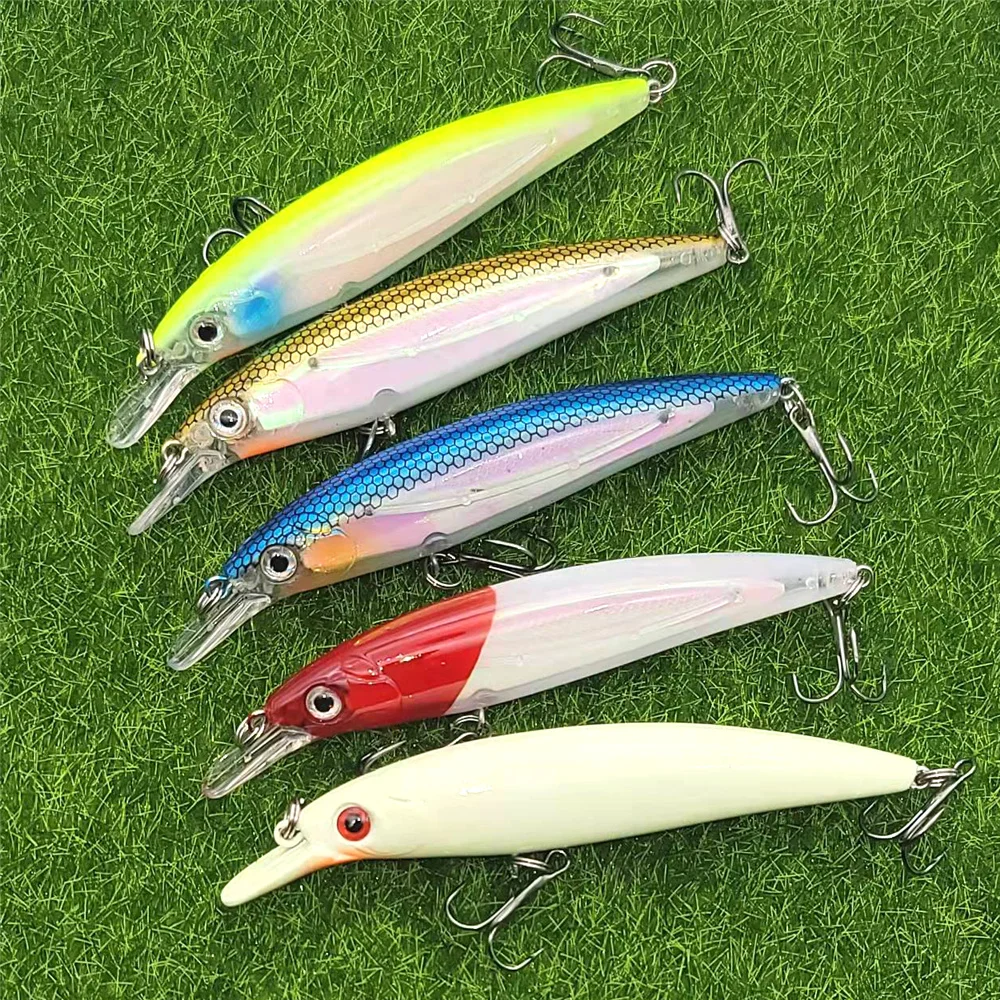 Wobblers-señuelo con ojos 3D y cuerpo tipo minnow