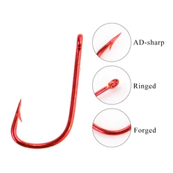 Anzuelos Fish King SODE para carpa – Acero carbono con púas anilladas