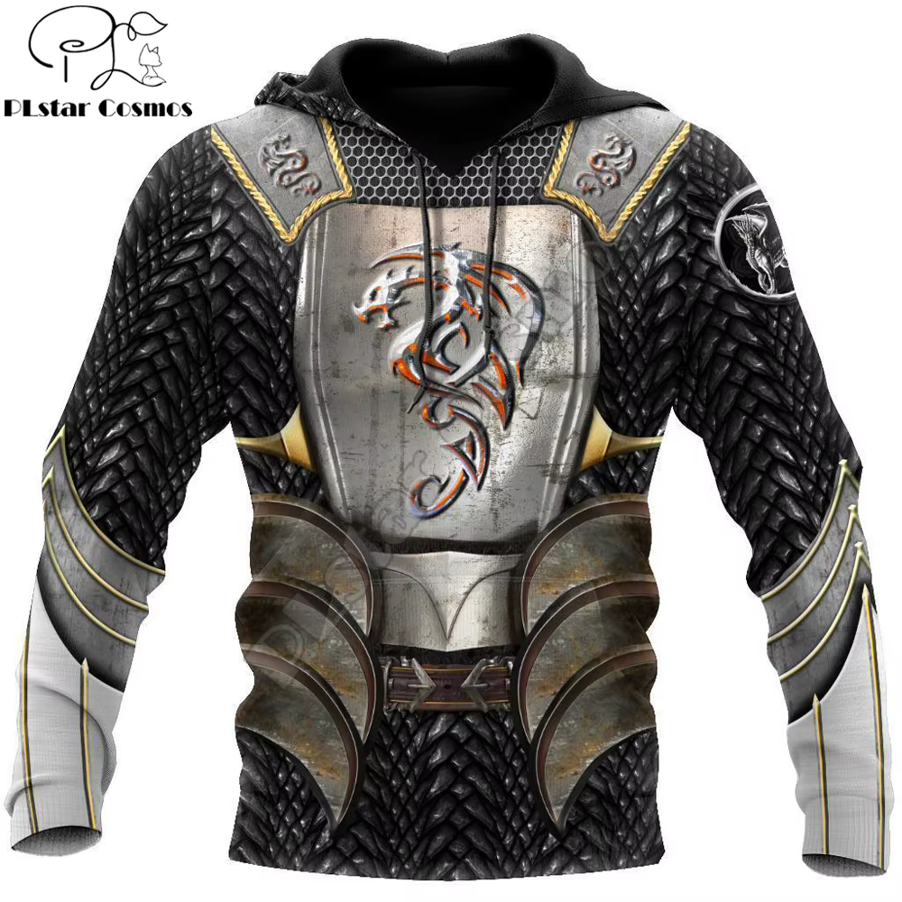 Dragon Knight Amor 3D – Sudadera con capucha unisex otoño invierno - imagen 5