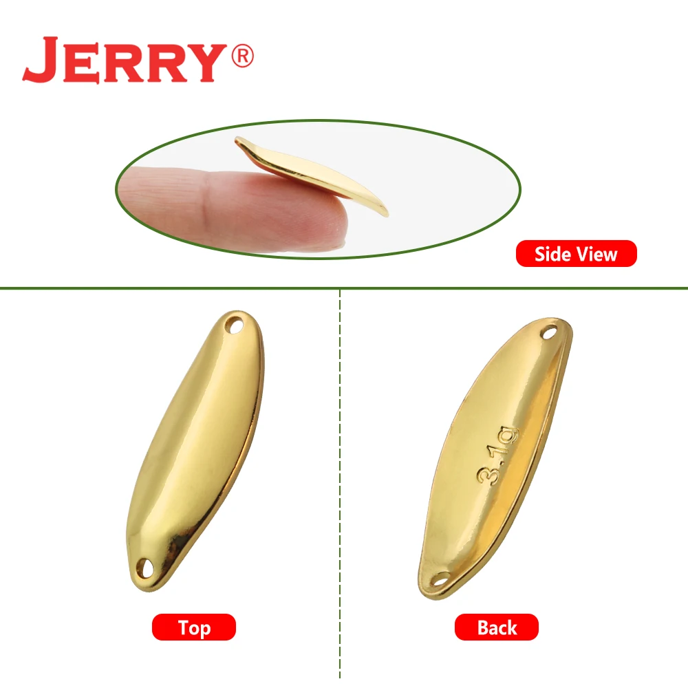 Cucharas de pesca Jerry Mang sin pintar – Cuerpo blanco blinkers - imagen 4