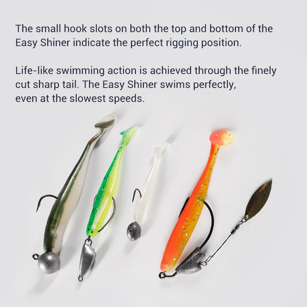 NOEBY Swimbait Vinilo 8cm – Señuelo Brillante para Lubina - imagen 5