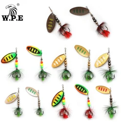 Spinnerbait W.P.E con cuchara y pluma para carpa