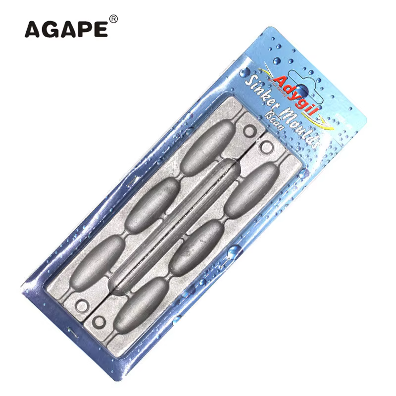 Molde para Plomos de Pesca Agape DIY – Forma Frijol 3 Cavidades - imagen 5