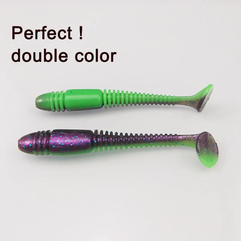 ESFISHING Vibro Worm 100mm – Swimbait de silicona para lubina y trucha - imagen 3