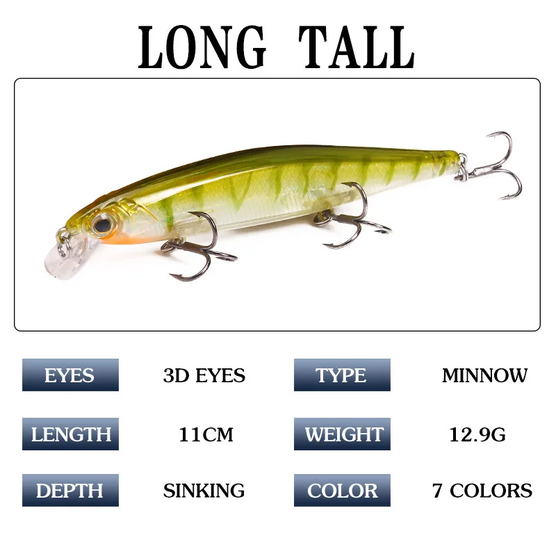 Jerkbait Minnow flotante para lubina - imagen 2