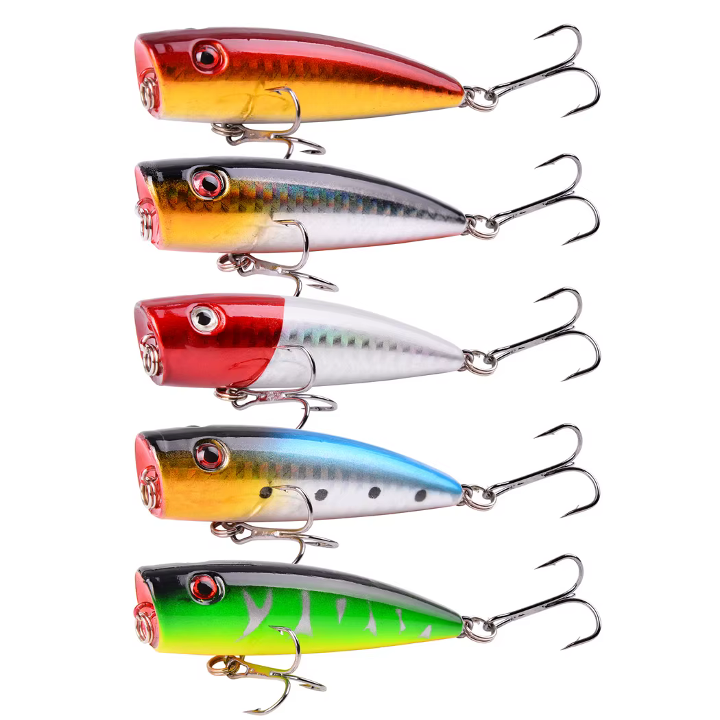 Popper 7cm 9g - Set 5 piezas Trucha Lubina Carpa