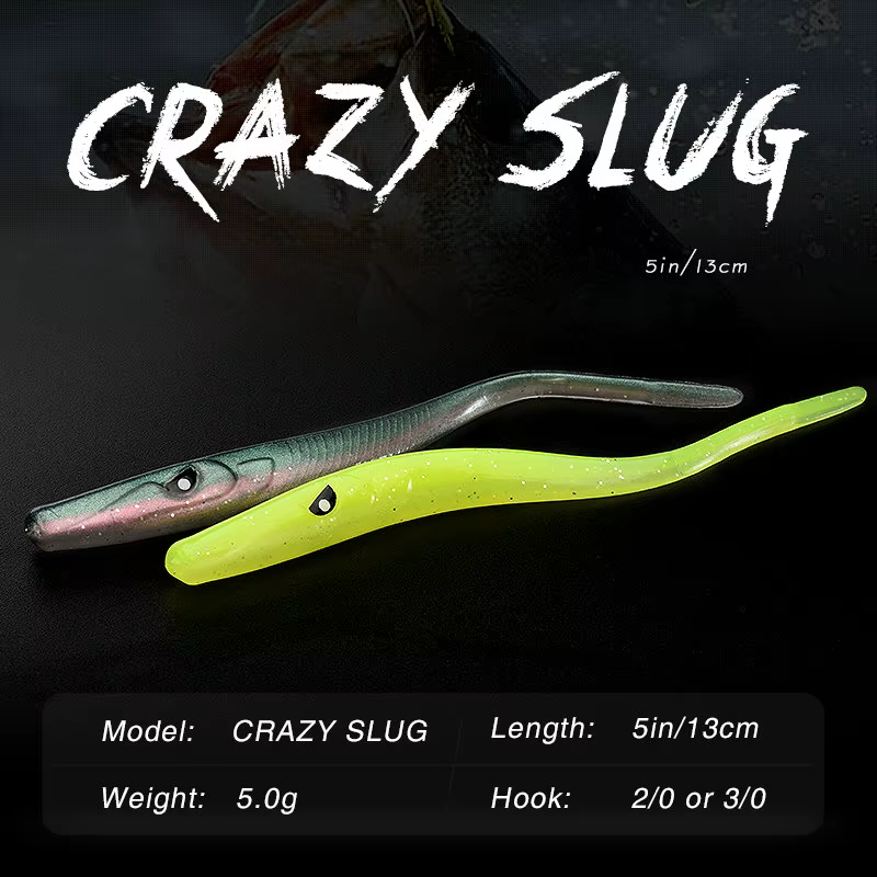 ALLBLUE Crazy Slug Vinilo 130mm – Señuelo eficiente para lubina