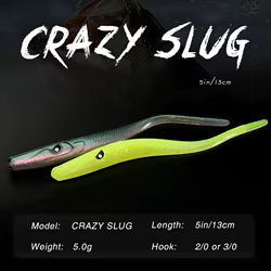 ALLBLUE Crazy Slug Vinilo 130mm – Señuelo eficiente para lubina