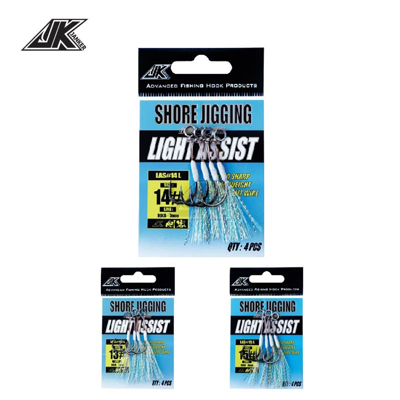 JK Micro Asistencia anzuelo jigging acero inoxidable para agua salada - imagen 5