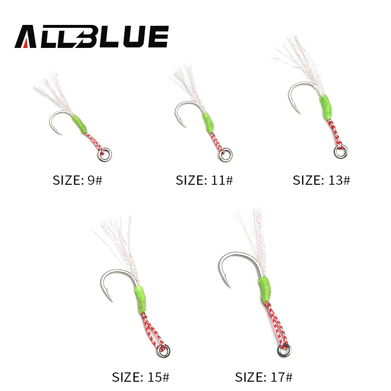 Anzuelo Luminoso ALLBLUE con Pluma PE y Anillo – Jigging 10-80g - imagen 4