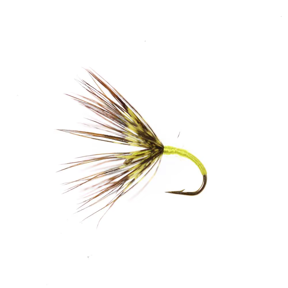 Bimoo Mosca Tenkara nº12 amarilla – Caza trucha - imagen 2