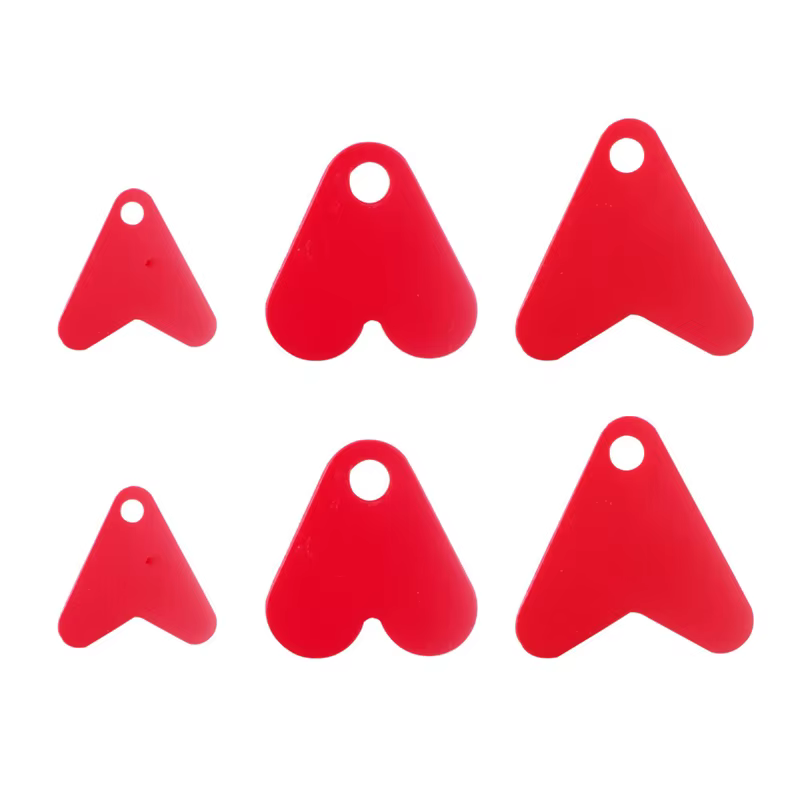Señuelos de corazón rojo para pesca con vinilo - imagen 5