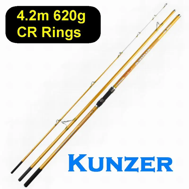 Caña de surfcasting ZZ09 Golden CR montada completa