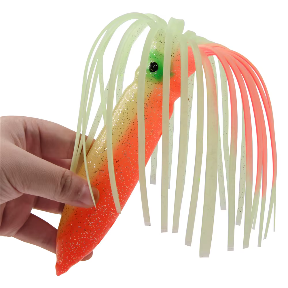 Señuelo pulpo luminoso para curricán en agua salada – 30cm - imagen 2