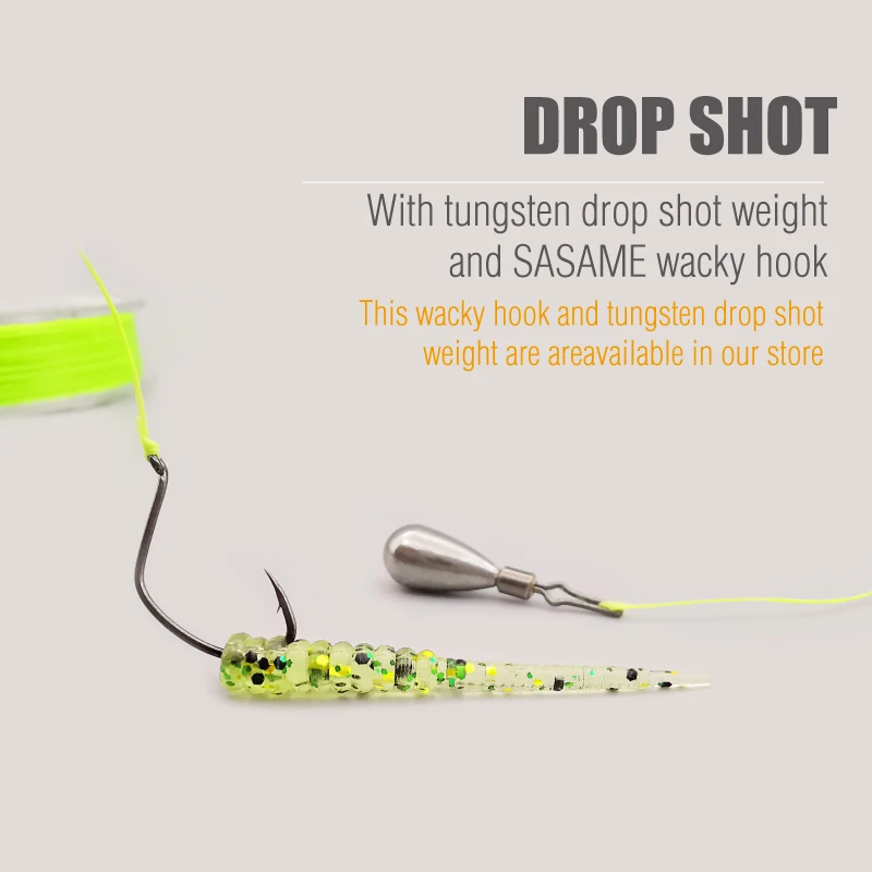 Lureholic Rock Adder Finisas Mini señuelo pesca suave tipo aguja cola - imagen 3