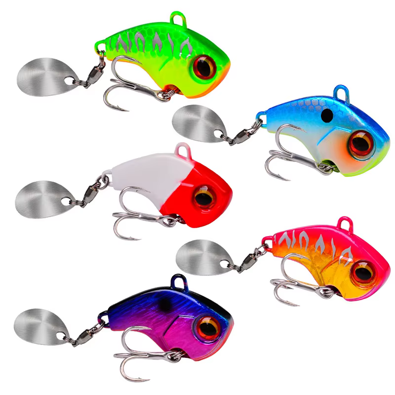 POETRYYI Spinnerbait metálico – Jig de orilla con hoja vibrante - imagen 3