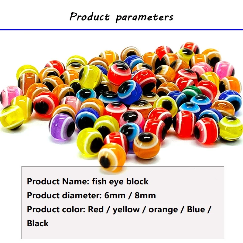 Cuentas de pesca ojo de pez 6mm 8mm para Carolina y Texas Rigs lubina - imagen 2