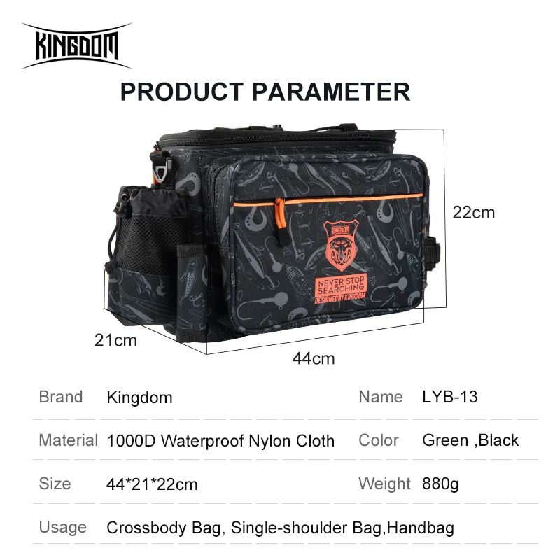 Bolsa Kingdom aparejos – Impermeable nylon 1000D gran capacidad - imagen 4