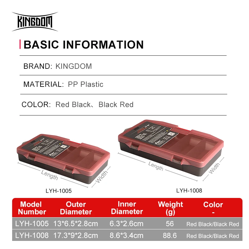 Kingdom caja aparejos pesca compartimentos para cebos almacenamiento - imagen 4