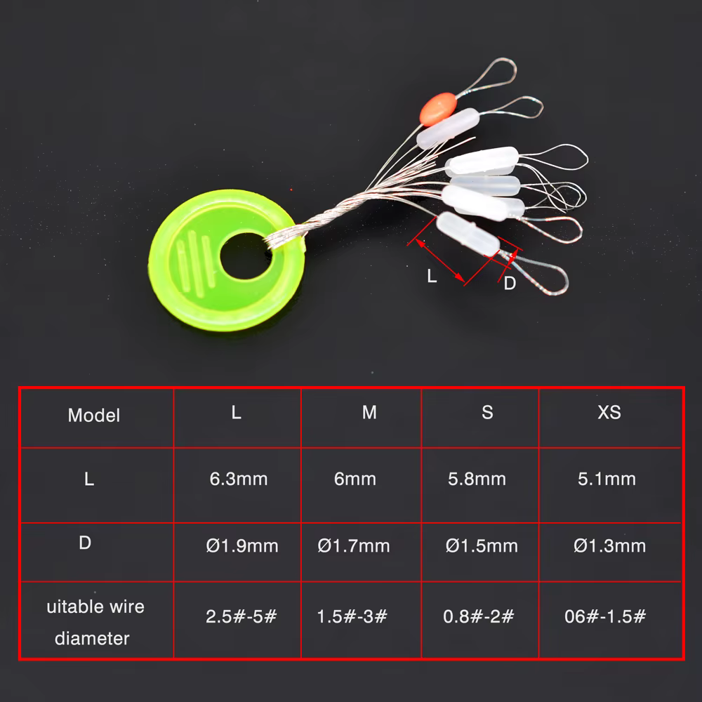 MNFT Flotador de pesca con tapón de goma y perla espaciadora - imagen 3