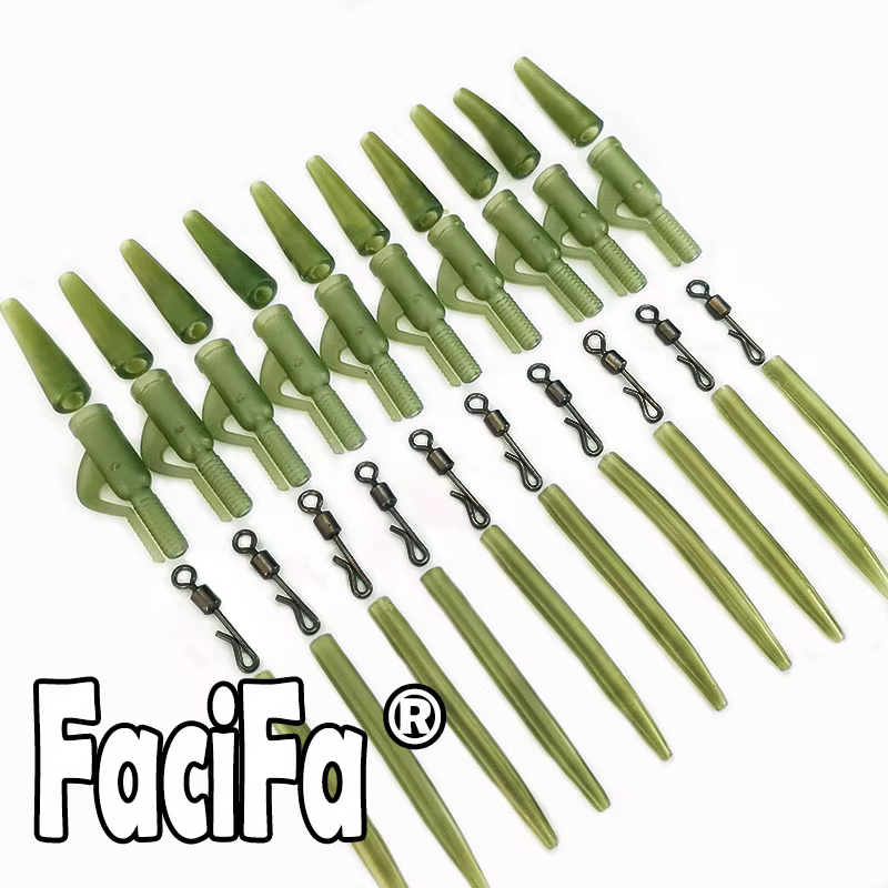 Pesca de carpa juego accesorios clip plomo cola giratoria rápido - imagen 3