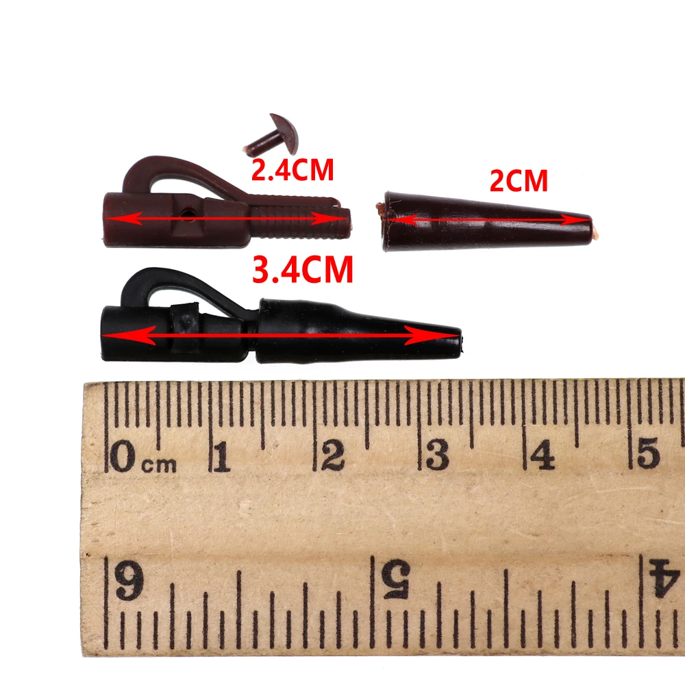 JIGEECARP Pasadores de pesca carpa con clips y tubos de goma - imagen 4