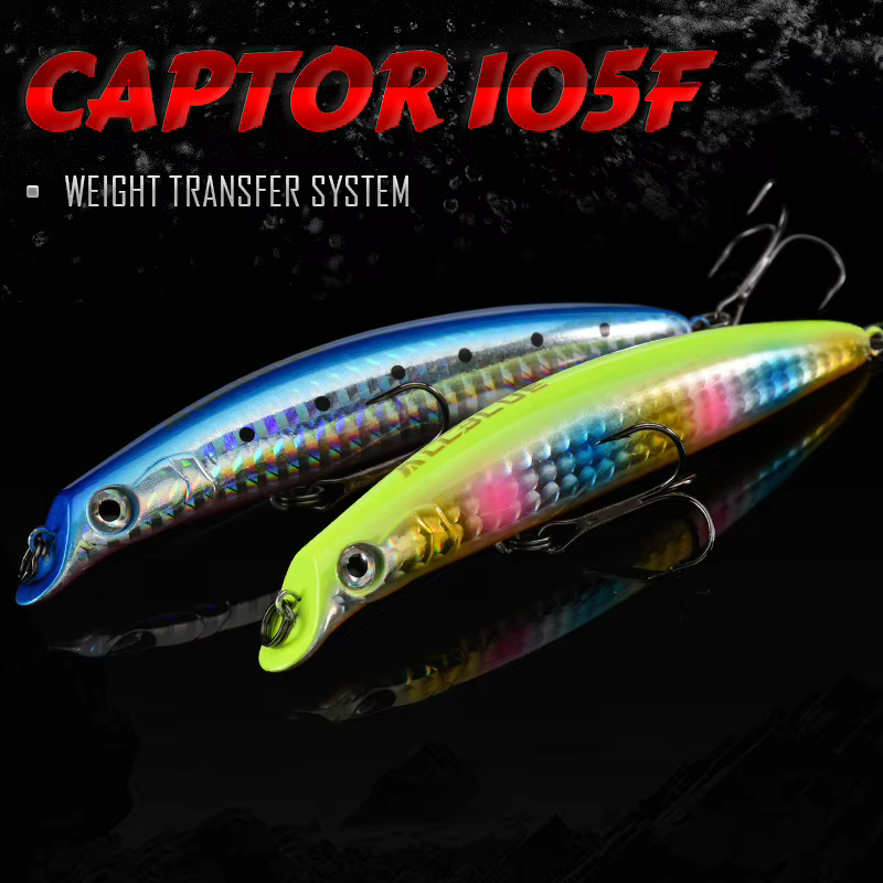 ALLBLUE CAPTOR 105F Señuelo flotante – Wobbler para spinning - imagen 5