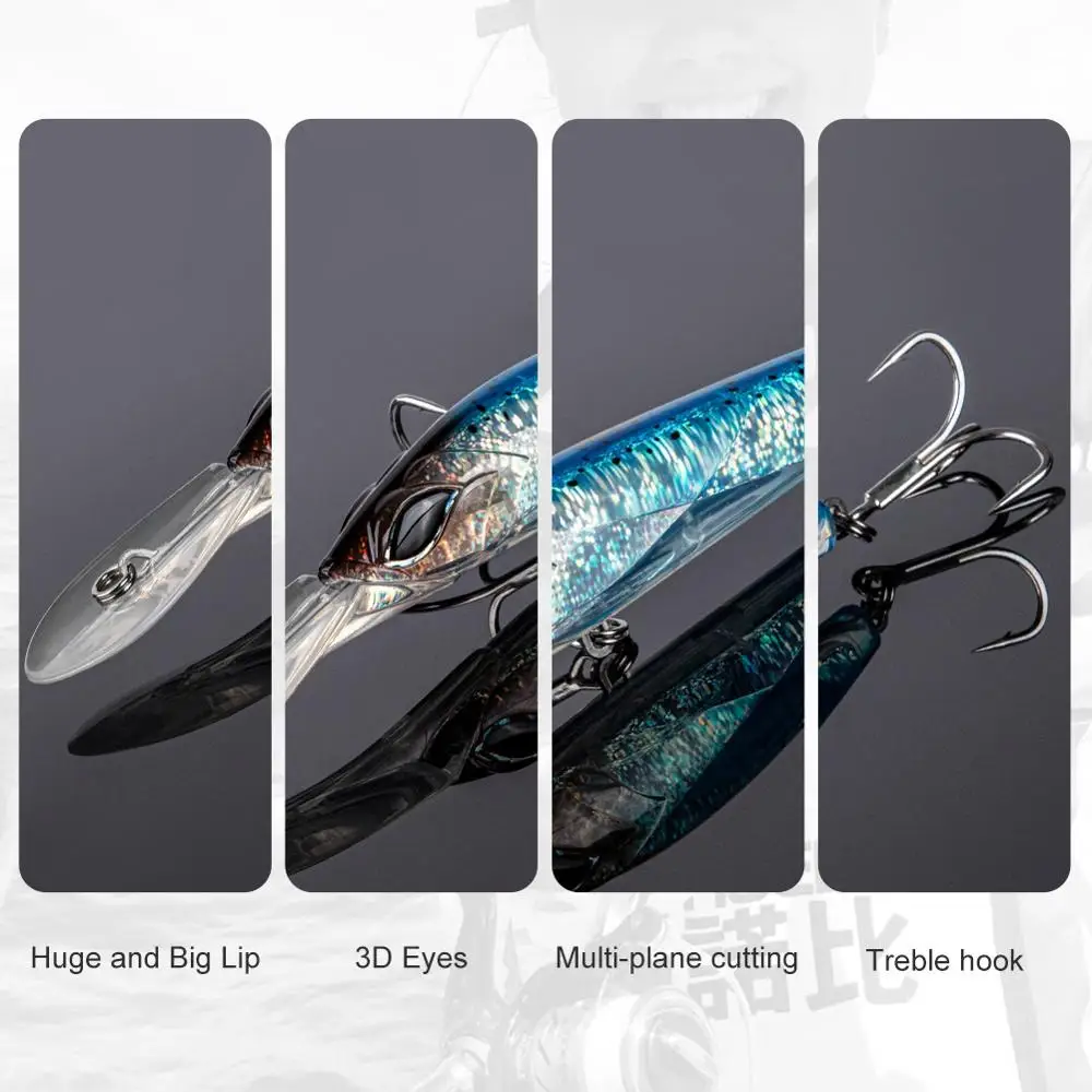 Noeby Minnow Trolling 18cm/90g – Señuelo sinking para atún GT