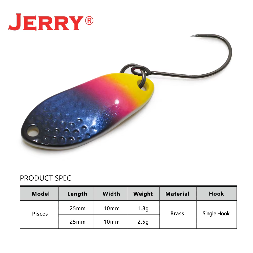 Jerry Pisces Micro Metalen – Señuelo spoon para spinning - imagen 3