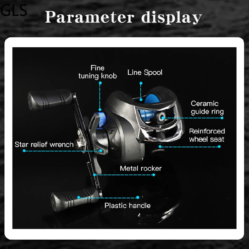 Carrete GLS con freno magnético – Spinning para pesca en agua salada - imagen 5