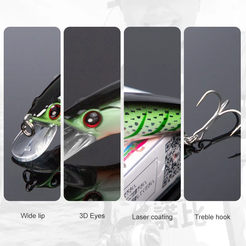 Noeby Minnow Jerkbait señuelo lubina de hundición - imagen 5